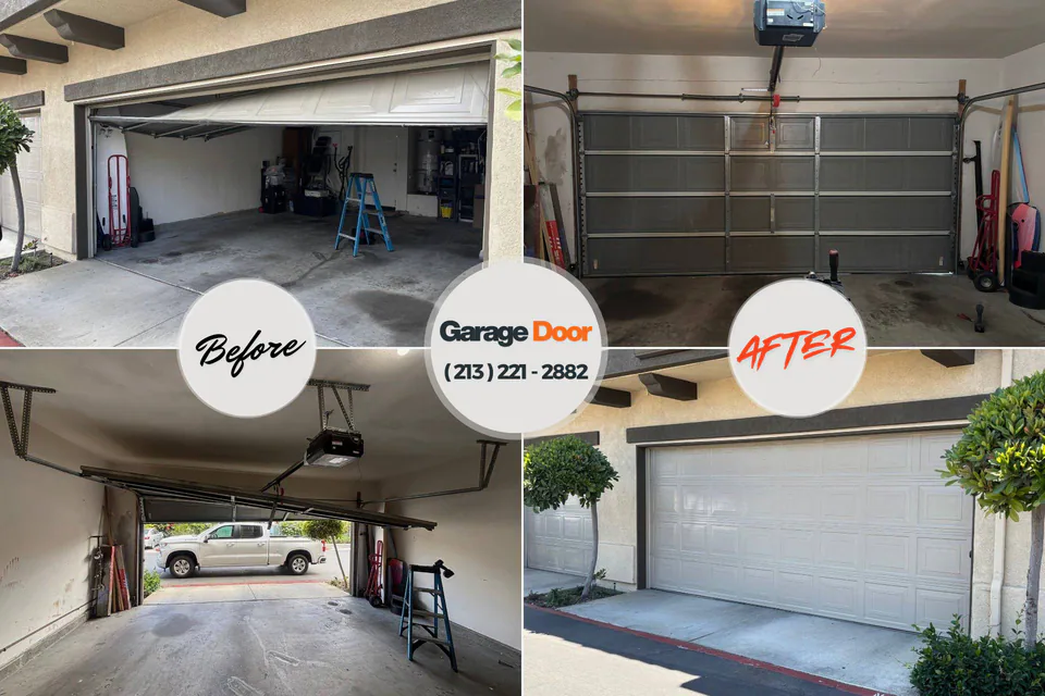 Before and after: garage door repair Fritz Creek, AK